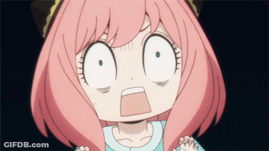 Startled Anya Forger Shocked Reaction GIF