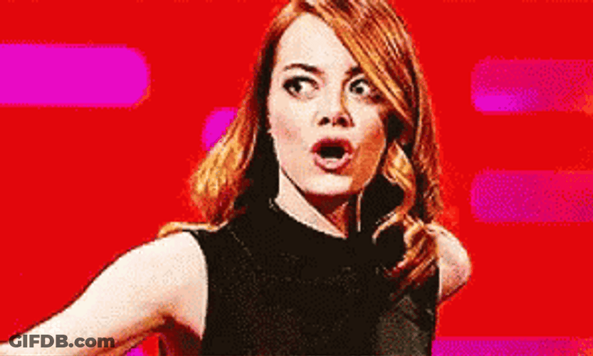 Startled Emma Stone Shocked Reaction GIF