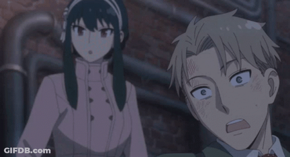 Startled Loid Forger Shocked Reaction GIF