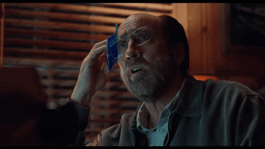 Startled Nic Cage Confused Reaction GIF