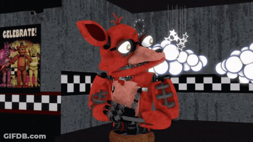 Startling Foxy FNAF Jumpscare GIF