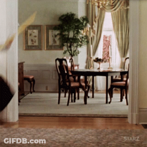 Starz Logo In Dining Room GIF