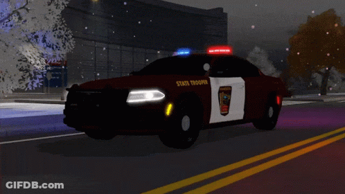 State Trooper Car Driving GIF