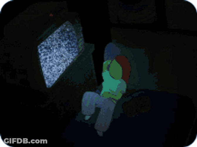 Static Glitch Watching TV GIF