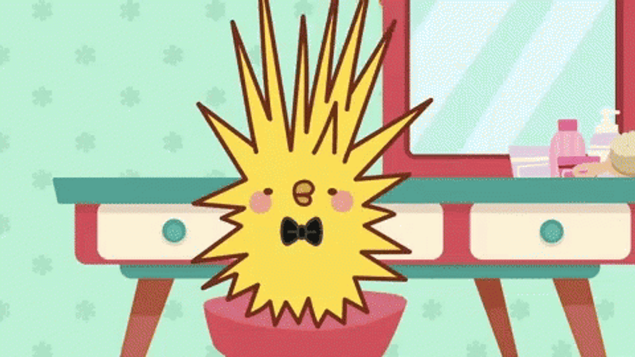 Static Hair Cute Chick GIF