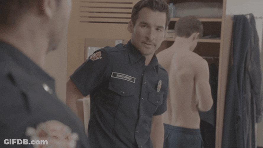 Station 19 Travis Montgomery Looking At Text Message GIF
