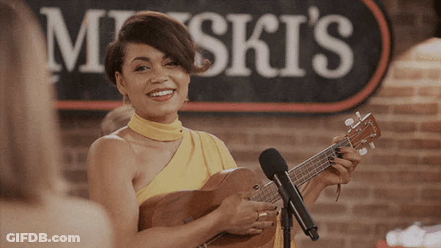 Station 19 Victoria Hughes Holding Guitar GIF