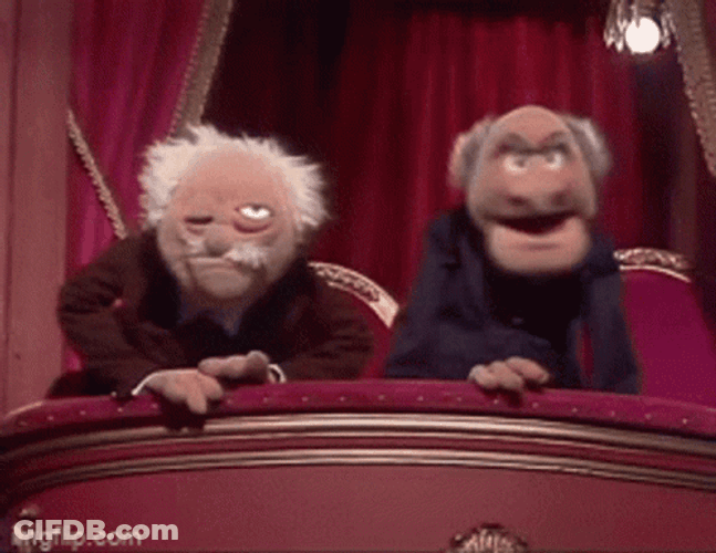 Statler And Waldorf Distorted Faces GIF