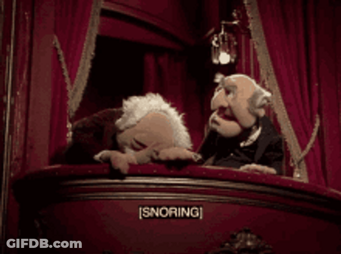 Statler And Waldorf Muppets Snoring GIF