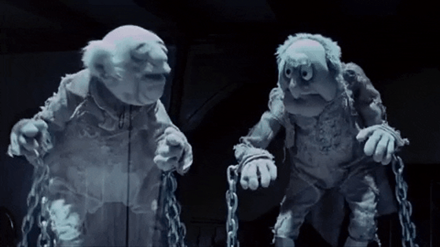 Statler And Waldorf Performing At Muppet Show GIF