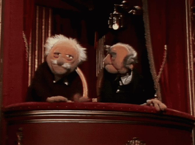 Statler And Waldorf Trash Talk GIF