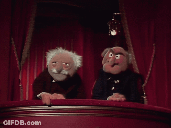 Statler And Waldorf Weird Comment GIF