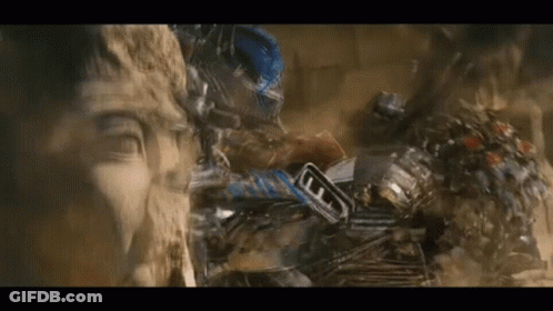 Statue And Robot Close Up Movie Scene GIF
