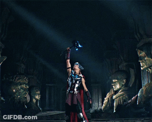 Statue Holding Lightning Bolt GIF