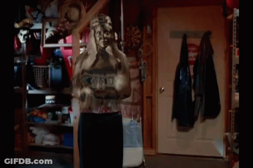 Statue In Room With No Smoking Sign GIF