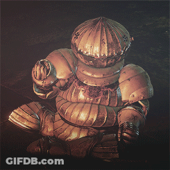 Statue Of A Knight With Helmet GIF
