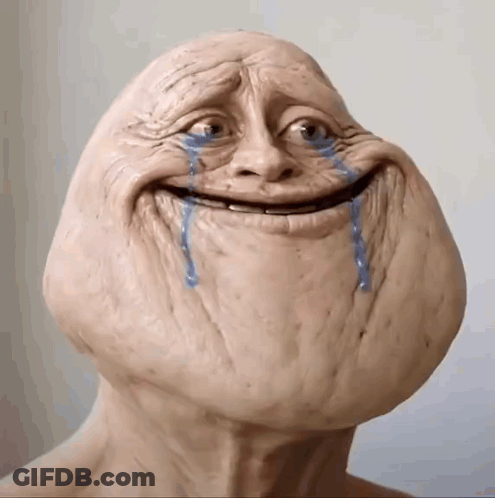 Statue Of Crying Face With Tears GIF