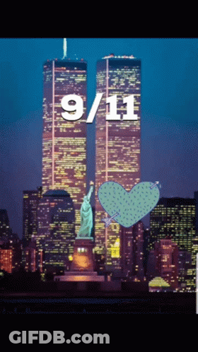 Statue Of Liberty Before Twin Towers 9/11 GIF