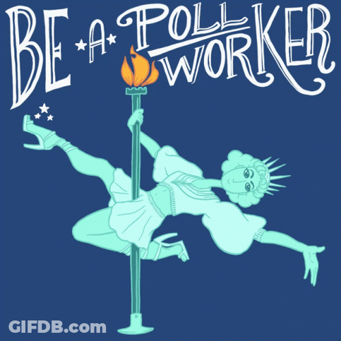 Statue Of Liberty Poll Worker Pole Dancing GIF