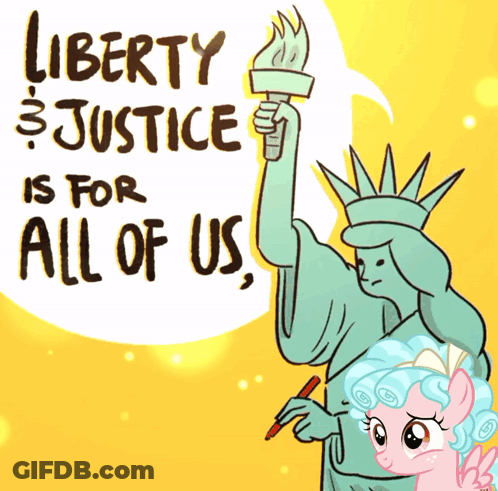 Statue Of Liberty Quote Liberty And Justice For All GIF