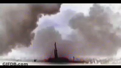 Statue Of Liberty Surrounded By Smoke GIF