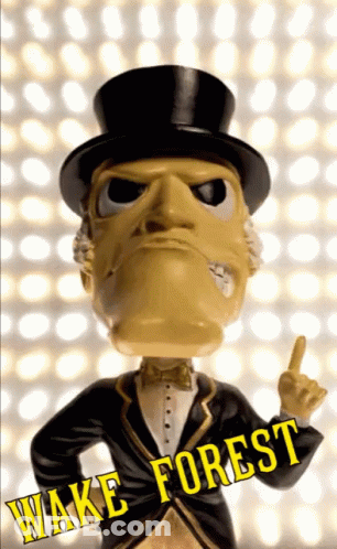 Statue Of Man In Top Hat Wake Forest GIF
