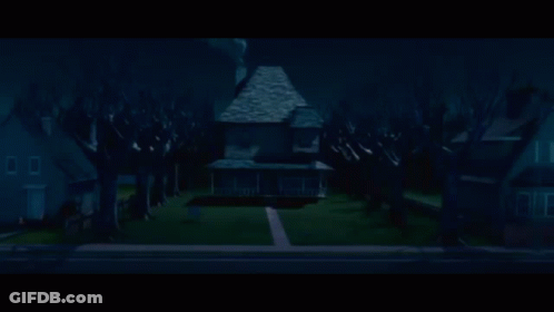 Statue Of Man's Head With Big Mouth GIF