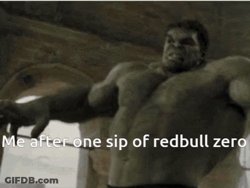 Statue Of Man Saying Me After One Sip Of Redbull Zero GIF
