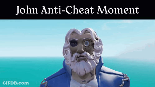 Statue Of Man With John Anti-Cheat Moment GIF