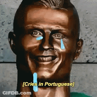Statue Of Man With Tear GIF