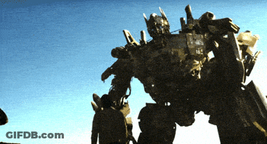 Statue Of Robot With Blue Sky GIF