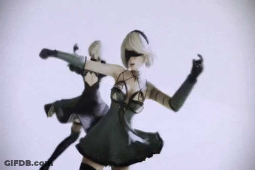 Statue Of Woman Holding Gun GIF
