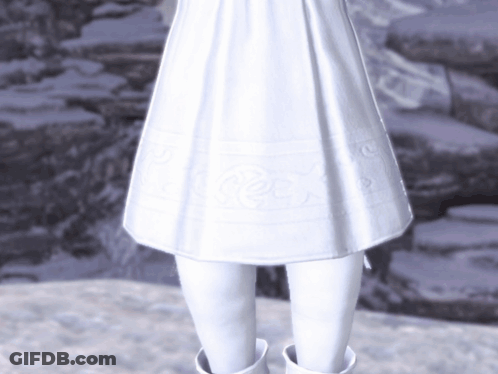 Statue Of Woman In White Dress GIF