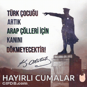 Statue Pointing Saying Hayirli Cumalar GIF
