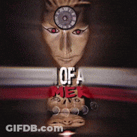 Statue With Clock On Head Saying Of A Me GIF