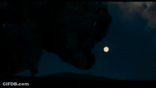 Statue With Glowing Eyes Monster GIF