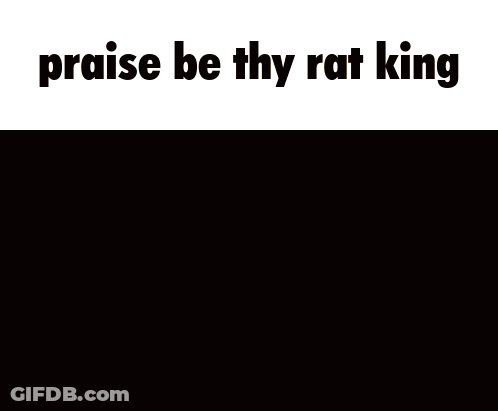 Statue With Praise Be Thy Rat King GIF