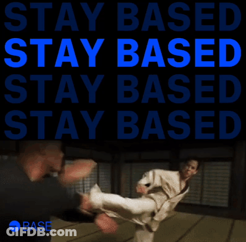 Stay Based Blue Poster GIF
