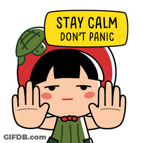 Stay Calm Don't Panic GIF