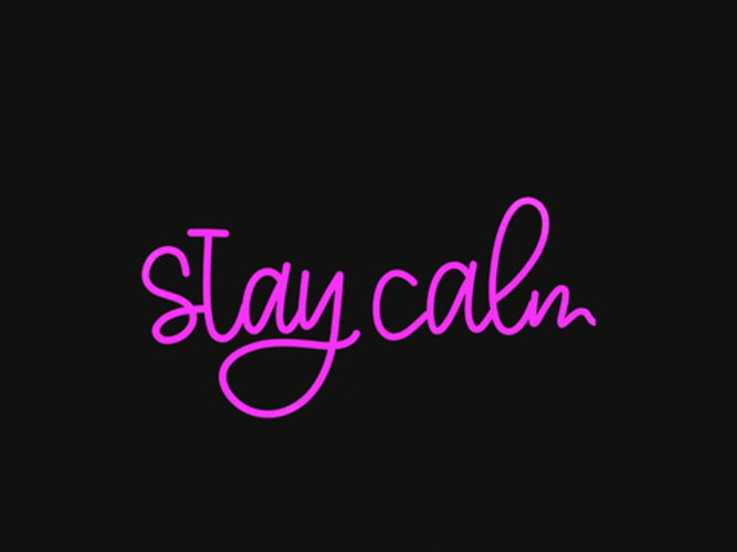 Stay Calm Neon Lights GIF