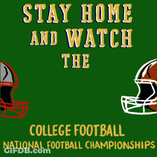 Stay Home And Watch College Football GIF