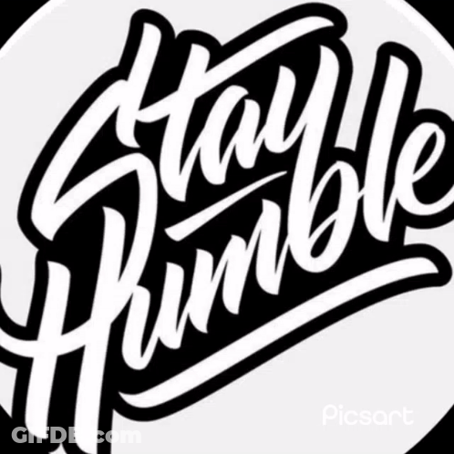 Stay Humble Logo With Ribbon And Wheat GIF