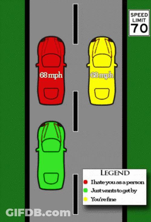 Stay In Your Lane Cars GIF