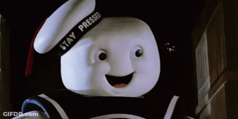 Stay Puft Adorable Giant Marshmallow Man GIF