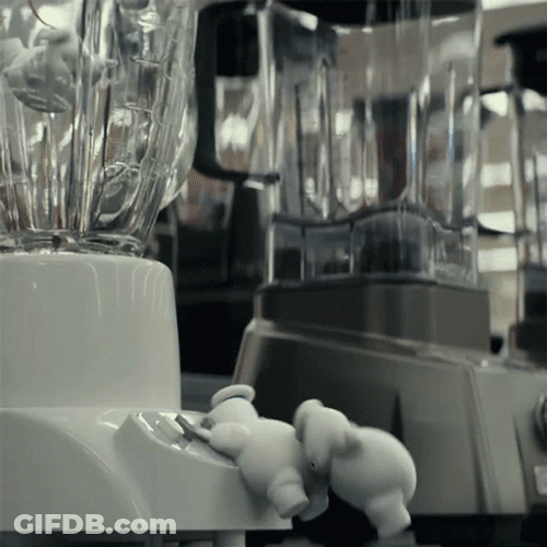 Stay Puft Marshmallow Man Blender Grind GIF