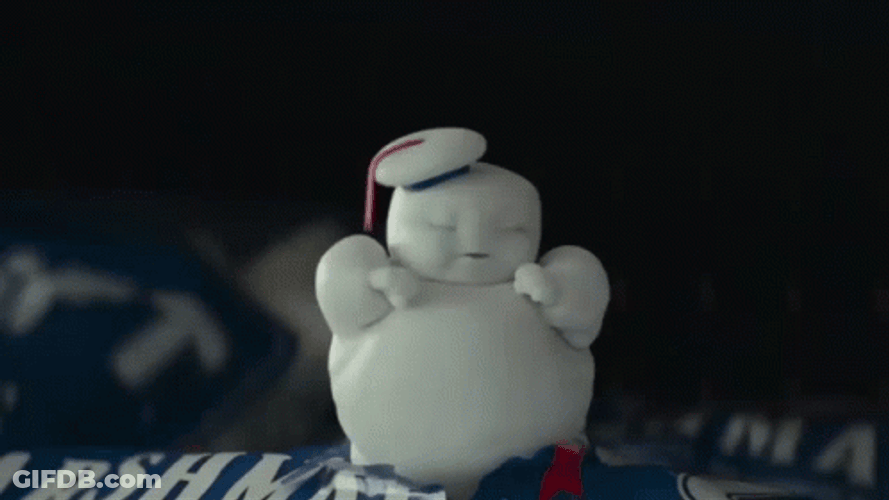 Stay Puft Marshmallow Man Happy Smile GIF