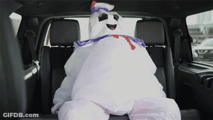 Stay Puft Marshmallow Man Limousine Ride GIF