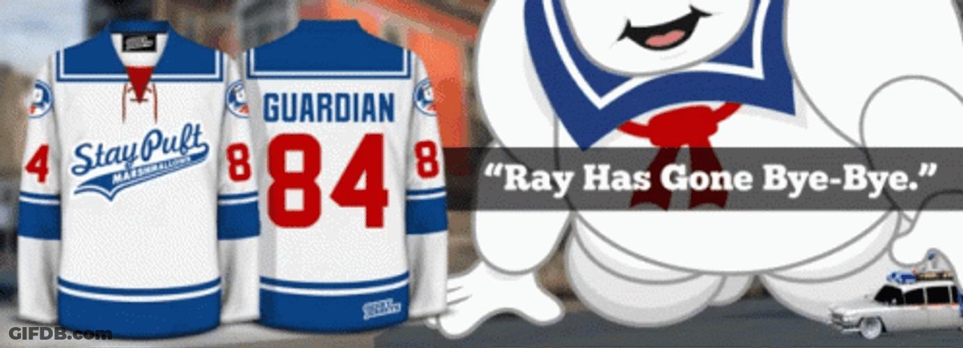 Stay Puft Marshmallow Man Ray Gone Bye Bye GIF