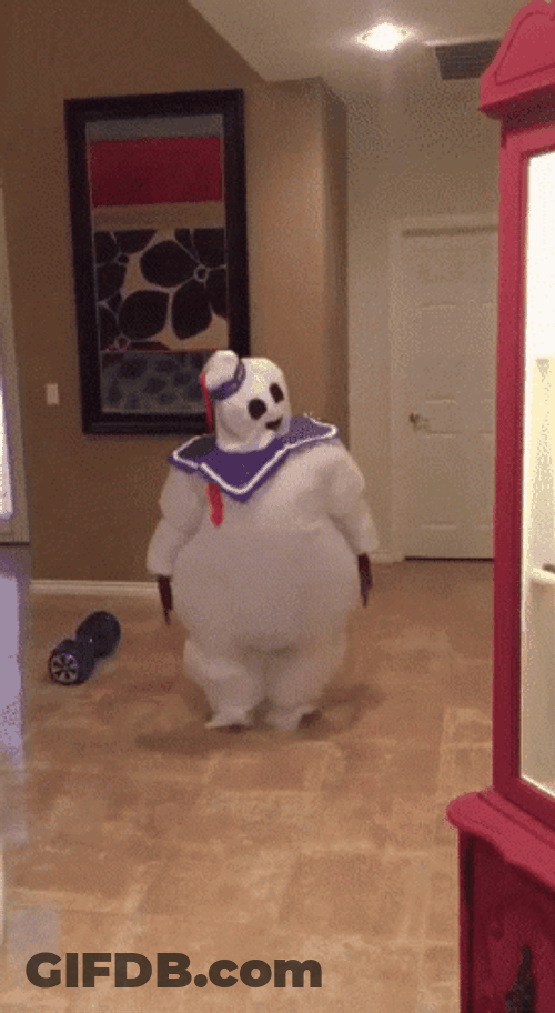 Stay Puft Marshmallow Man Suit Dancing GIF