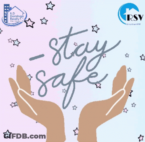 Stay Safe Caring Hands Animation GIF